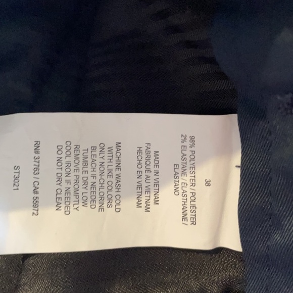 NWT MENS TOTAL ECLIPSE SAVANE MICROFIBER FLAT FRONT SHORTS. 38w navy blue - Picture 2 of 9